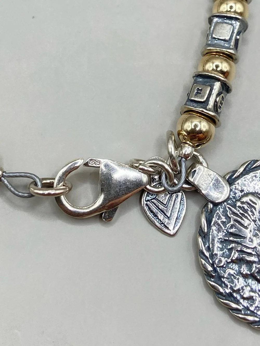 Silpada Sterling Silver 14K Gold Filled Roman Coin Bracelet B1582